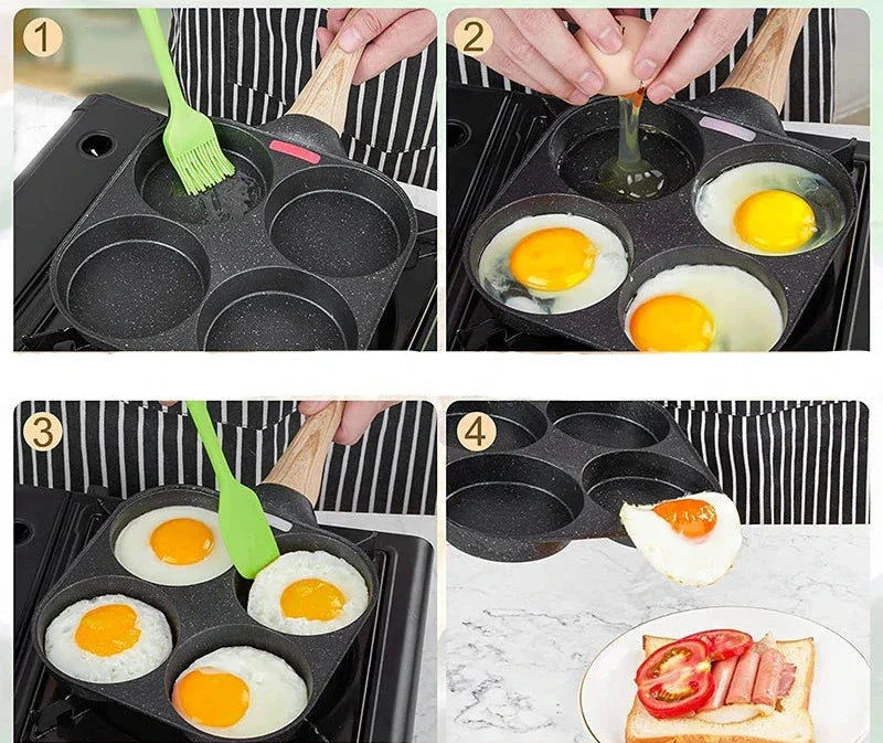 Rynx | Mirror frying pan with 4 compartments