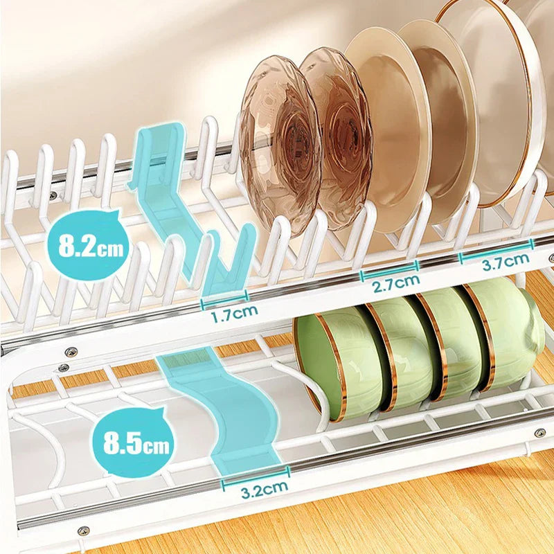 Rynx | Kitchen Cabinet Sliding Storage Dish Rack