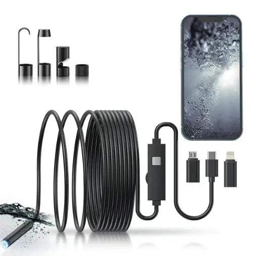 Rynx | HD Inspection Endoscope Camera – Waterproof with Adjustable LED Light