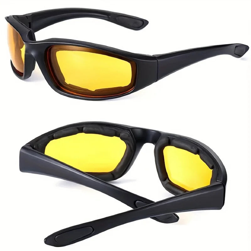 Rynx | 1pc Sports Glasses Combo, windproof Bicycle Glasses Outdoor Glasses with yellow & gray lenses durable frame sports accessories