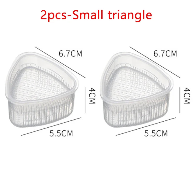 Rynx | Triangle Sushi Mould Kit - Kitchen Accessory for Onigiri Rice Ball and Bento, Easy-to-Use Sushi Machine Tool with Nori Cutter