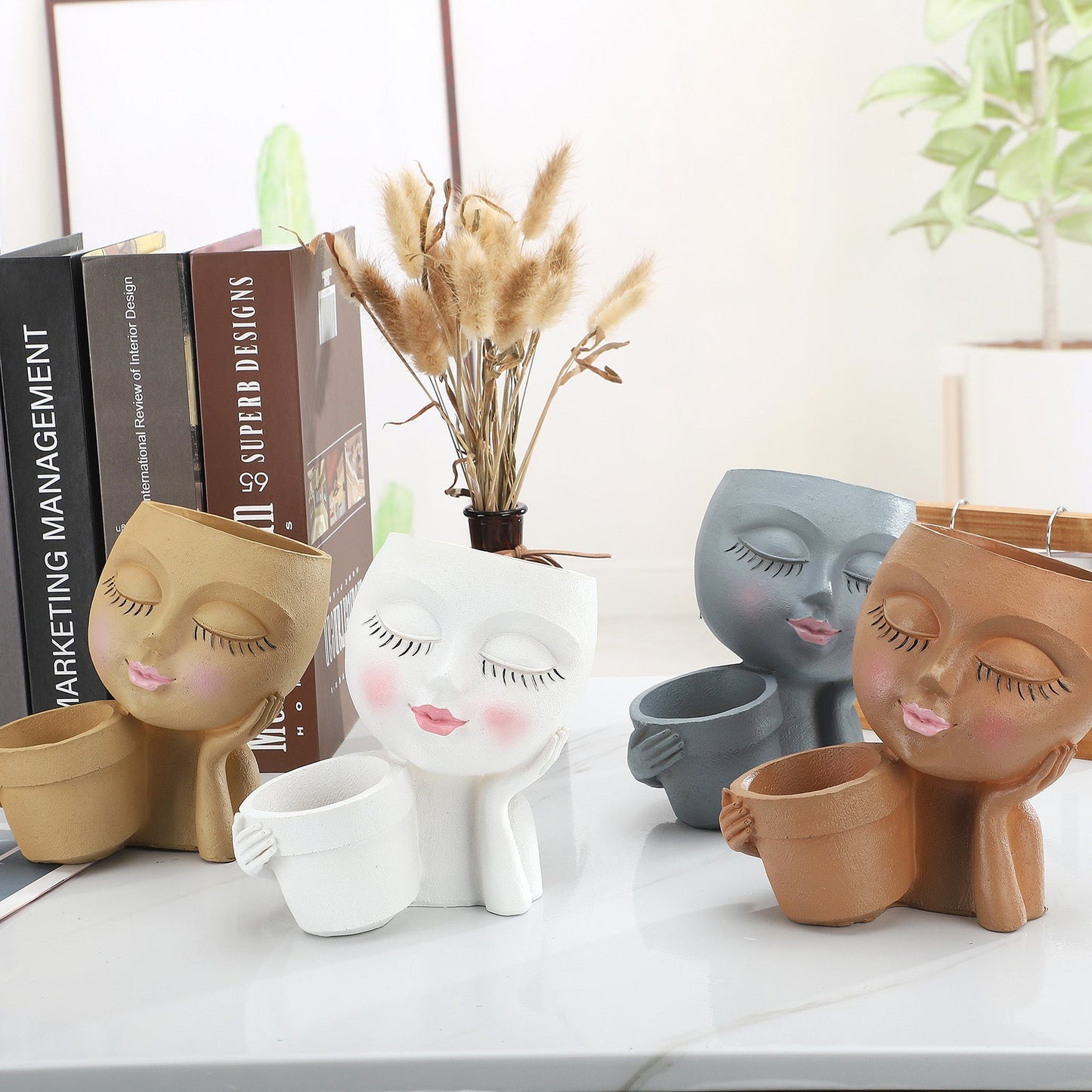 Rynx | Cute Little Girl With Her Pot Flower Planter