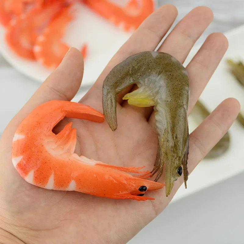 Rynx | Realistic PVC Shrimp Sculpture for Home Decor and Creative Play