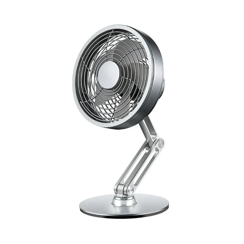 Rynx | Height-Adjustable Stand Compact Turbo Mini Desk Fan Silver