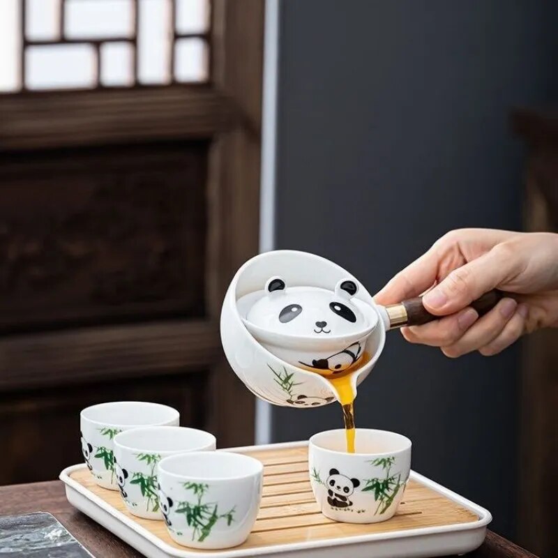 Rynx | Panda Spin Rotating Tea Set