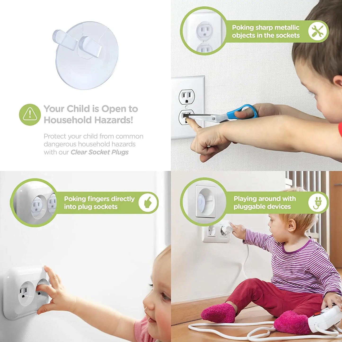Rynx | 20pcs Outlet Covers | American Standard Baby Proofing Safety Plugs | Child Secure Electric Plug Protectors for Toddler Protection