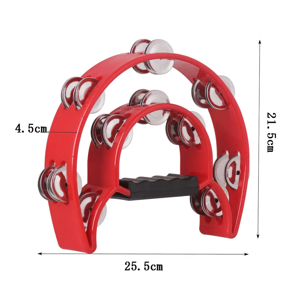 Rynx | Double Layer Hand Bell Orff Tambourine: Five Colors Percussion Instrument - Kids Musical Gift, Educational Toys for Parties