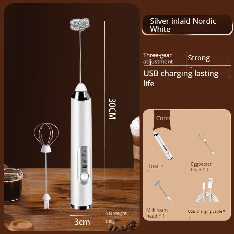 Rynx | Ultimate Wireless Electric Milk Frother & Egg Beater - USB Rechargeable Handheld Coffee Blender, Milk Shaker Mixer, and Foamer