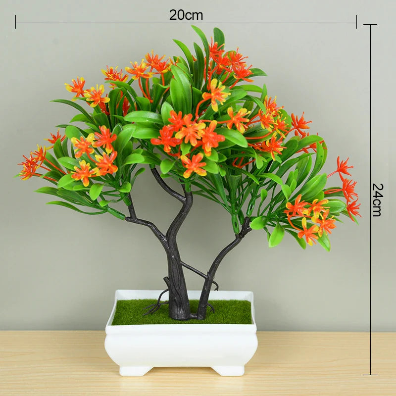 Rynx Artificial Plants Bonsai Small Tree Pot Fake Plant Flowers Potted Plants Ornaments For Home Room Table Decoration Hotel Garden Decor
