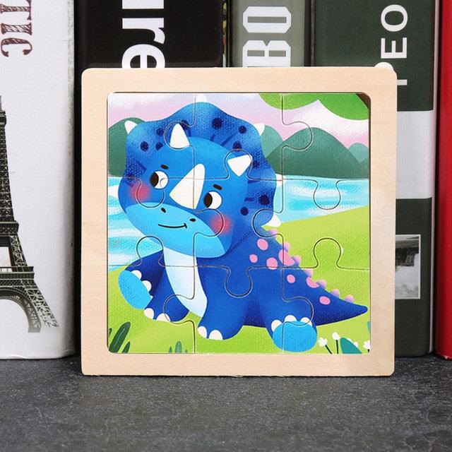 Rynx | Animal Adventure Wooden Tangram Puzzle Set - Creative Learning Toy for Children