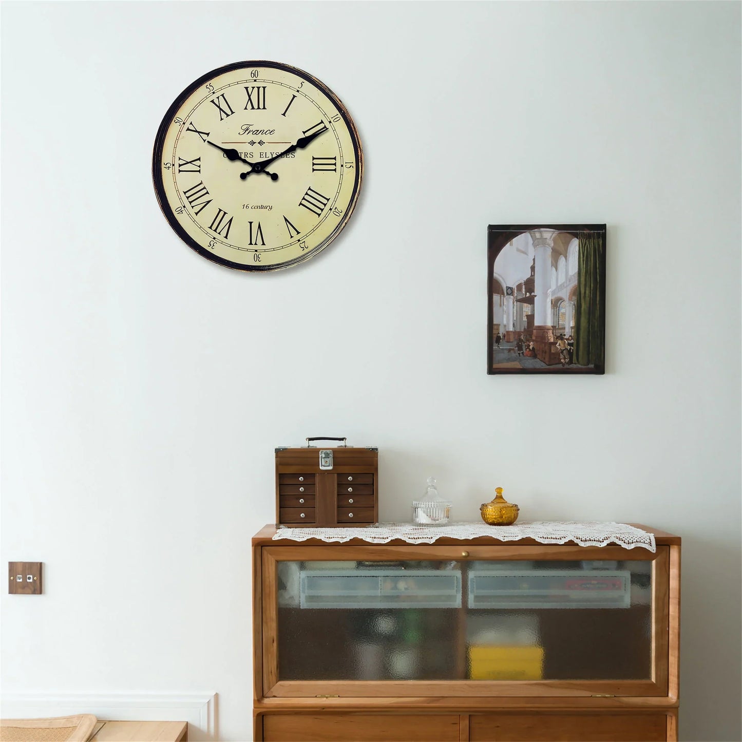 Rynx | Wall Clock - Classic French Design - Silent Quartz Movement