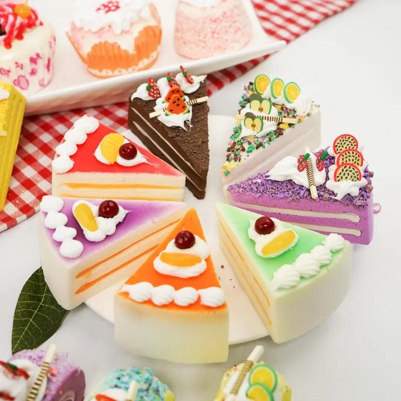 Rynx | Playful Set of 6 Colorful PU Foam Cake Magnets for Creative Home Styling and Photography