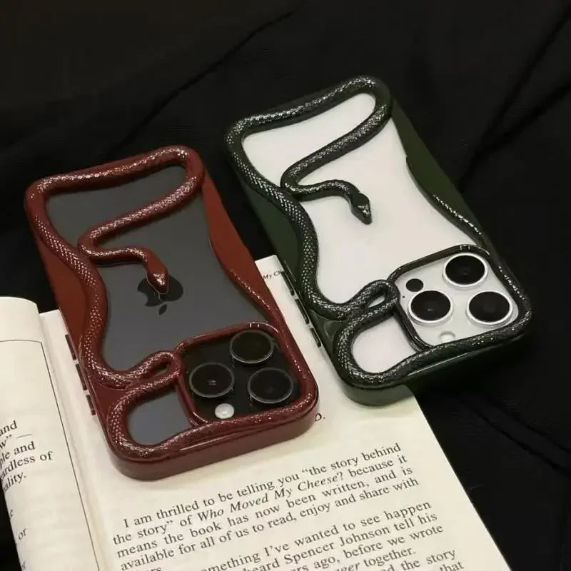 Rynx | Plating Weicher Gummi Rahmen Hohler Schlange Handyhülle Für iPhone 11 12 13 14 15 16 Pro Max Objektivschutz Unregelmäßige Stoßfeste Hülle