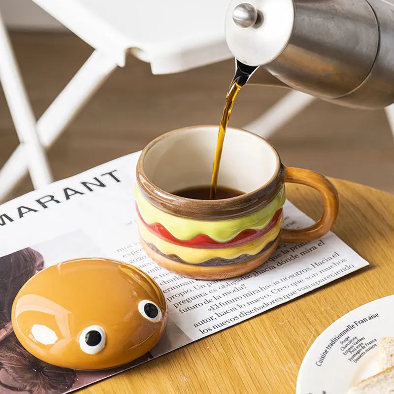 Rynx | Yummy Hamburger-Shaped Ceramic Hamburger Mug