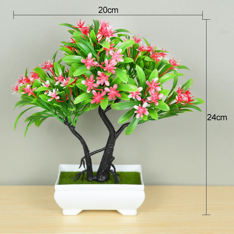 Rynx Artificial Plants Bonsai Small Tree Pot Fake Plant Flowers Potted Plants Ornaments For Home Room Table Decoration Hotel Garden Decor