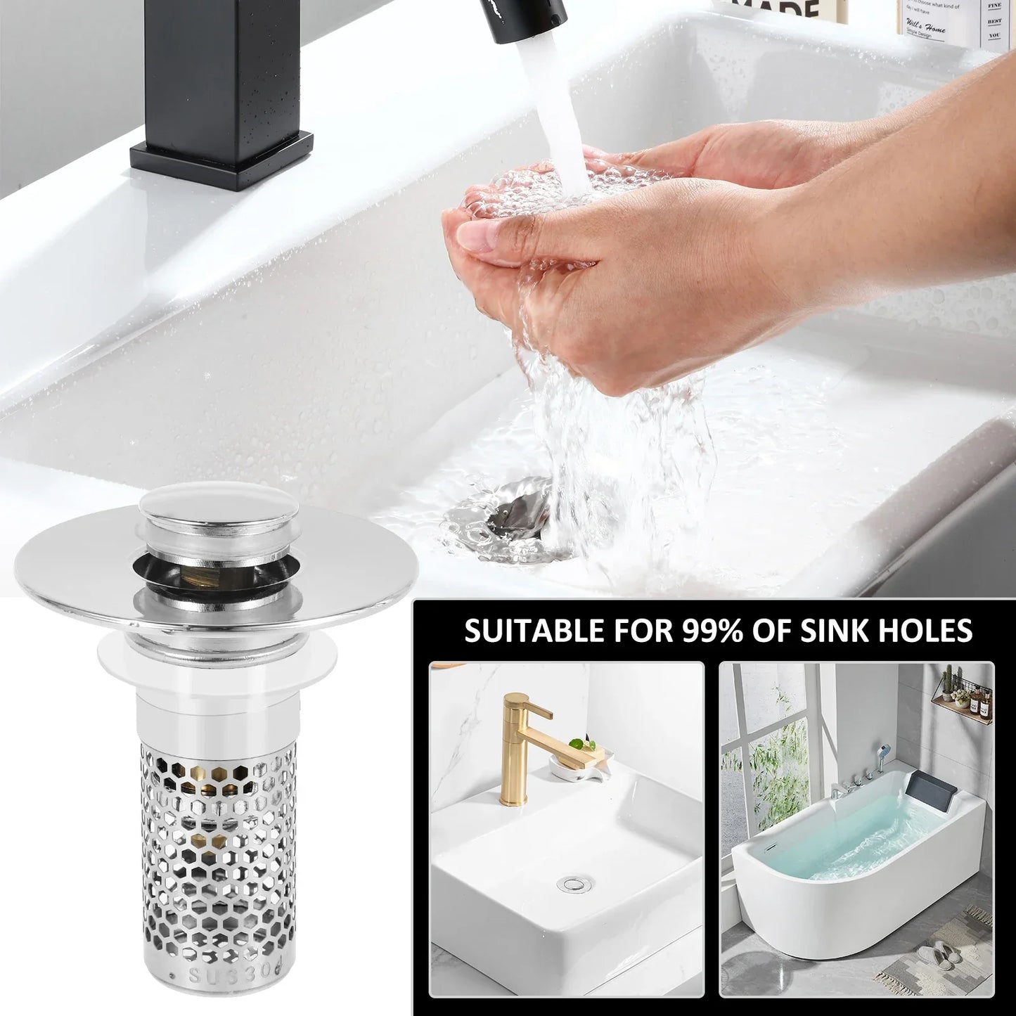 Rynx | Sink Drain Anti-Odor Hair Catcher Filter
