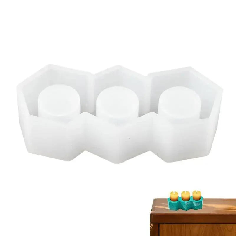 Rynx | 3D Silicone Candle Holder Mold for DIY Resin Craft - Versatile Bowl for Candles, Chocolates, and More