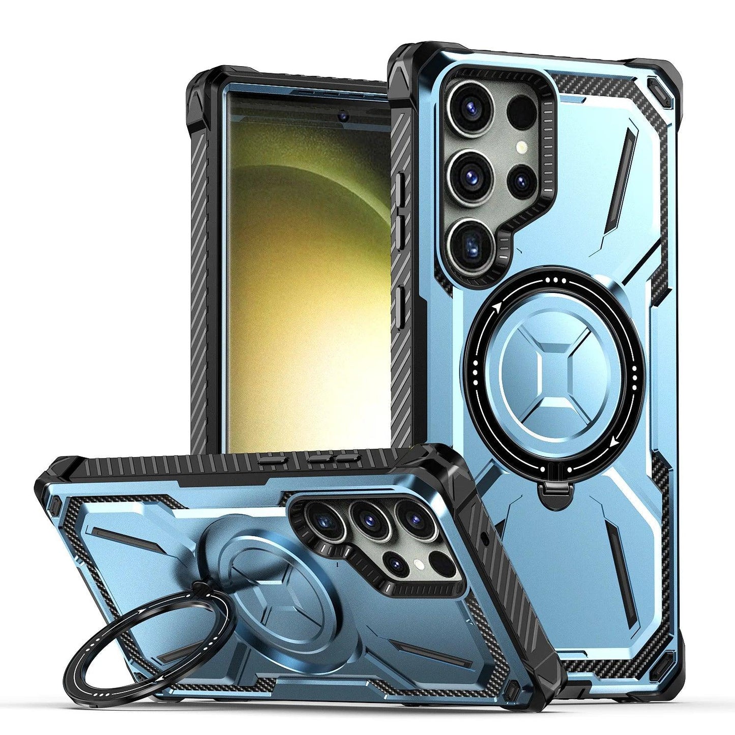 Rynx | Samsung Galaxy S23 Ultra/S23+ Plus Rugged Military Grade Shockproof Case with Magnetic Stand and MagSafe Support