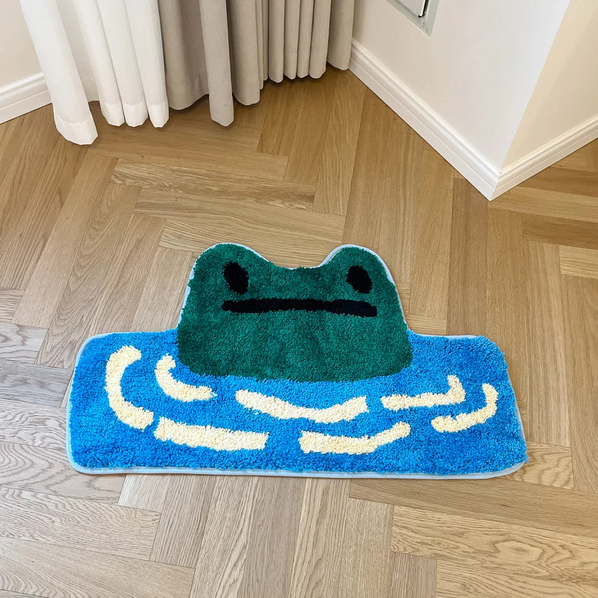 Rynx | Frog River Tufted Carpet Kids Soft Plush Tufted Cup Kitchen Carpet Rugs Non-Slip Absorbent Bathroom Mat Bedroom Toilet