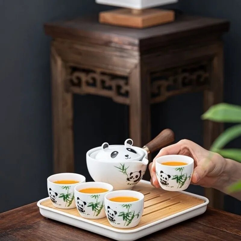 Rynx | Panda Spin Rotating Tea Set