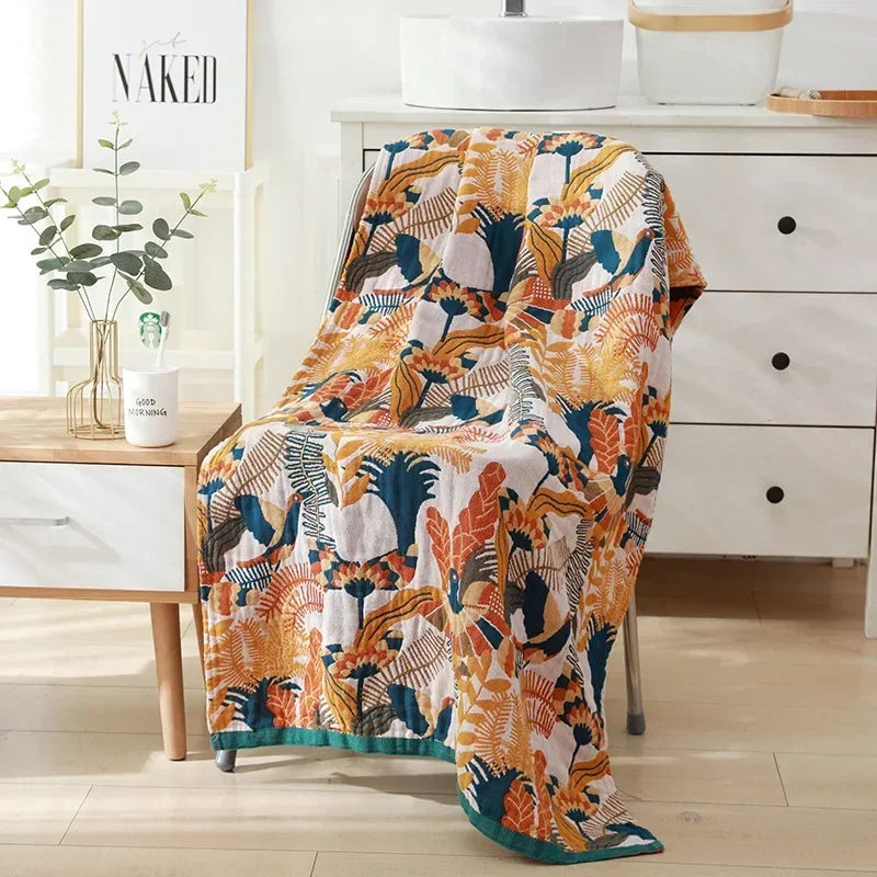 Rynx | botanical print blanket