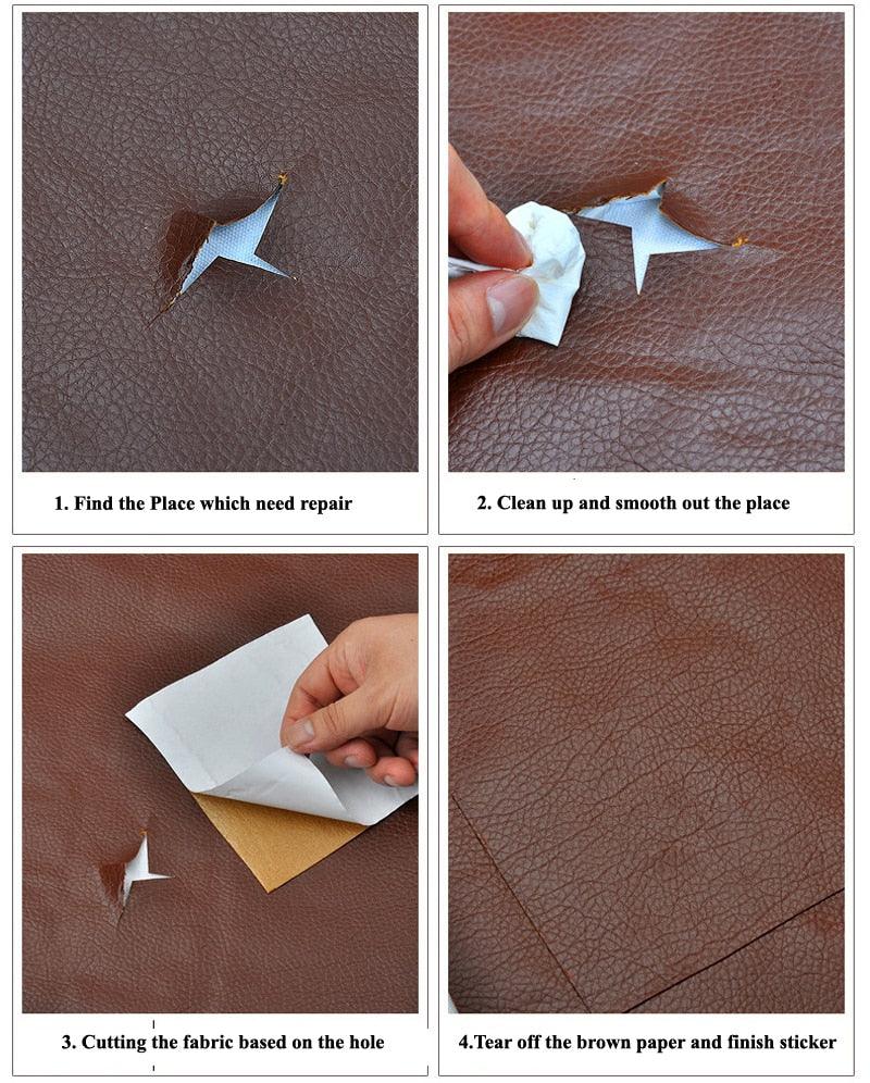 Rynx | Jumbo XL Luxe Litchi Leather Repair Stickers - Stylish Solutions for Elegant Furniture Repairs