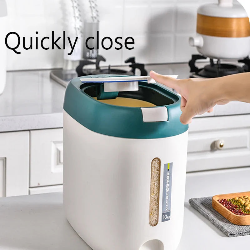 Rynx | XIAOGUI 5KG/10KG Rice Dispenser - Kitchen Organizer & Storage Container, Cereal Jar for Home, Food Storage Box