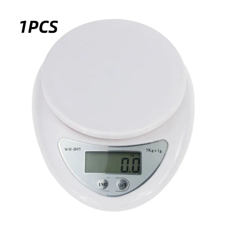 Rynx | 1pc LED Portable Digital Scale - 5kg Capacity, Ideal for Measuring Food Weight in Kitchen, Electronic Scales for Small Scale Weighing in Grams