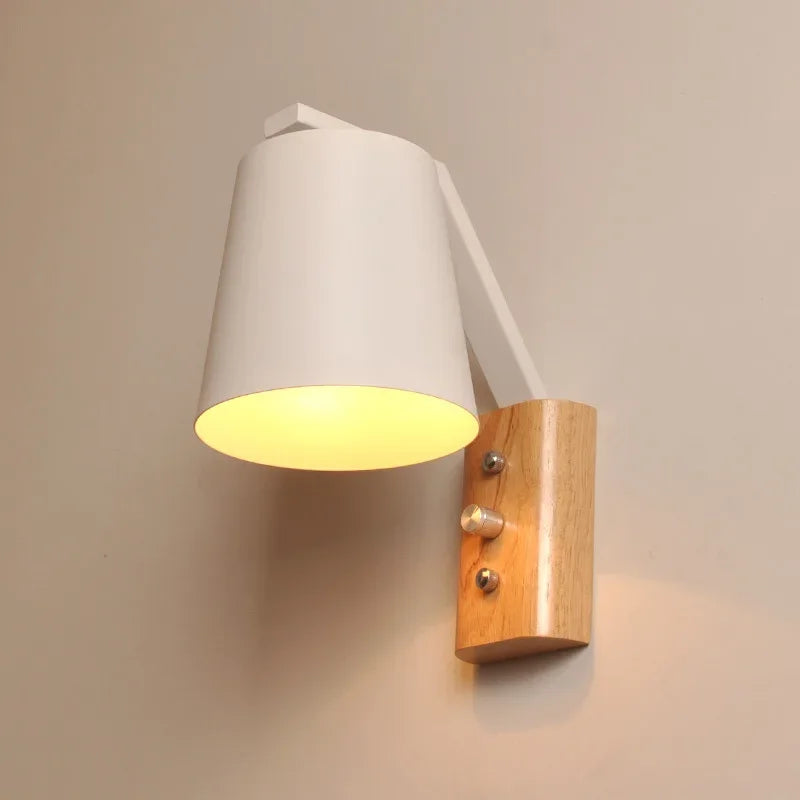 Rynx | HoutLys - LED Wall Lamp with Switch Nightstand Lamp Living Room Decoration