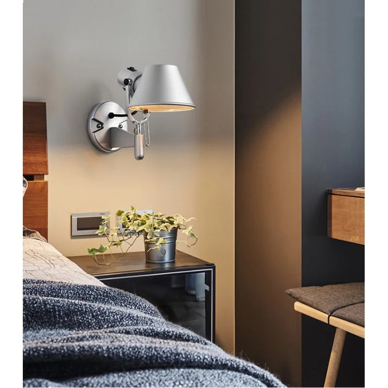 Rynx | RockFleur - Industrial Wall Lamp Bedroom & Living Room Adjustable Reading Lamp