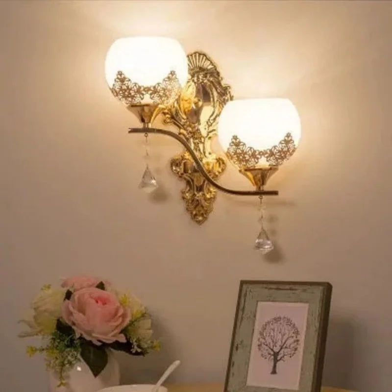 Rynx | CrystalLuxe - LED Wall Lamp Gold Bedroom & Living Room Mood Lighting