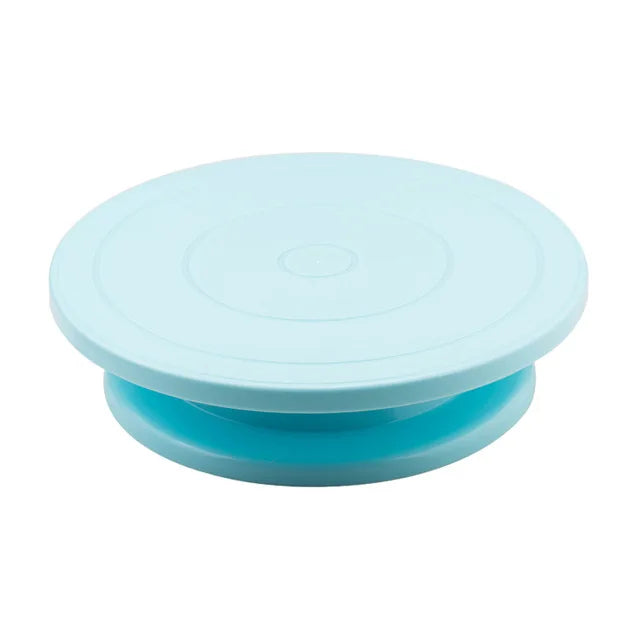 Rynx | Plastic Cake Turntable: Rotating Stable Stand for Baking Decoration - DIY Mold, Anti-Skid Round Cake Table