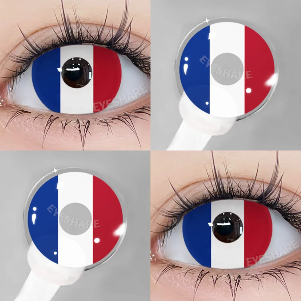 Rynx | Colored contact lenses for the eyes 1 pair Cosplay blue red colored lenses annually beautiful pupils Halloween eye contact lenses