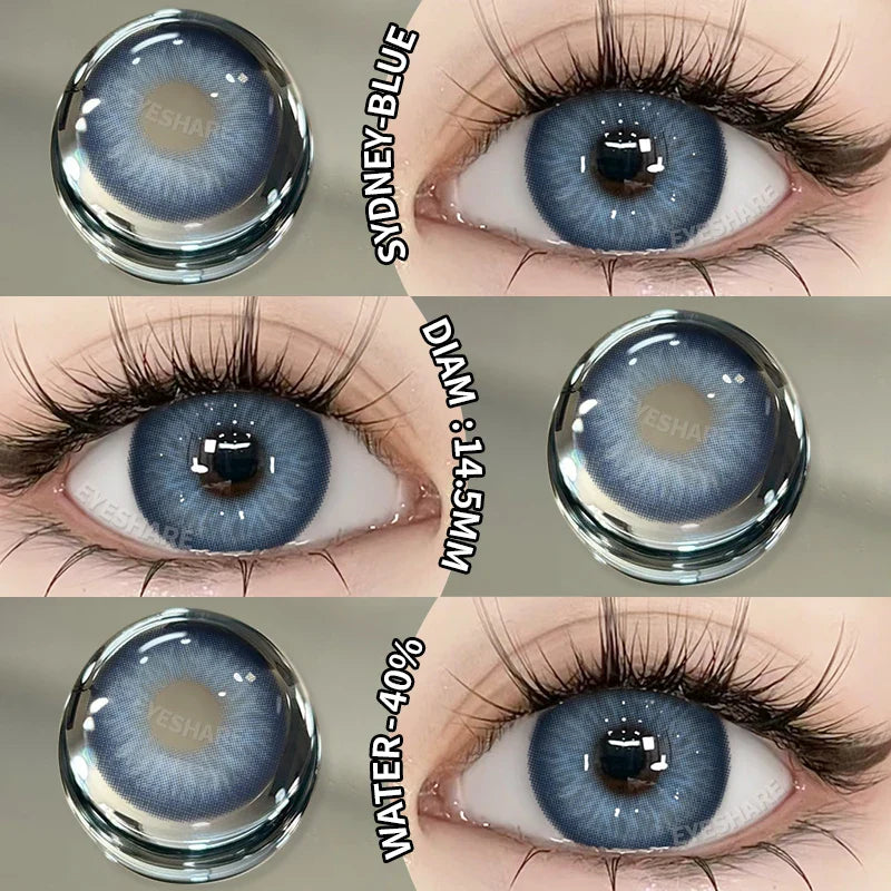 Rynx | New Fashion Colored Contact Lenses Naturally Brown Contact Blue Lenses Gray Pupils Cosmetic Colored Lenses Green Eye Lenses