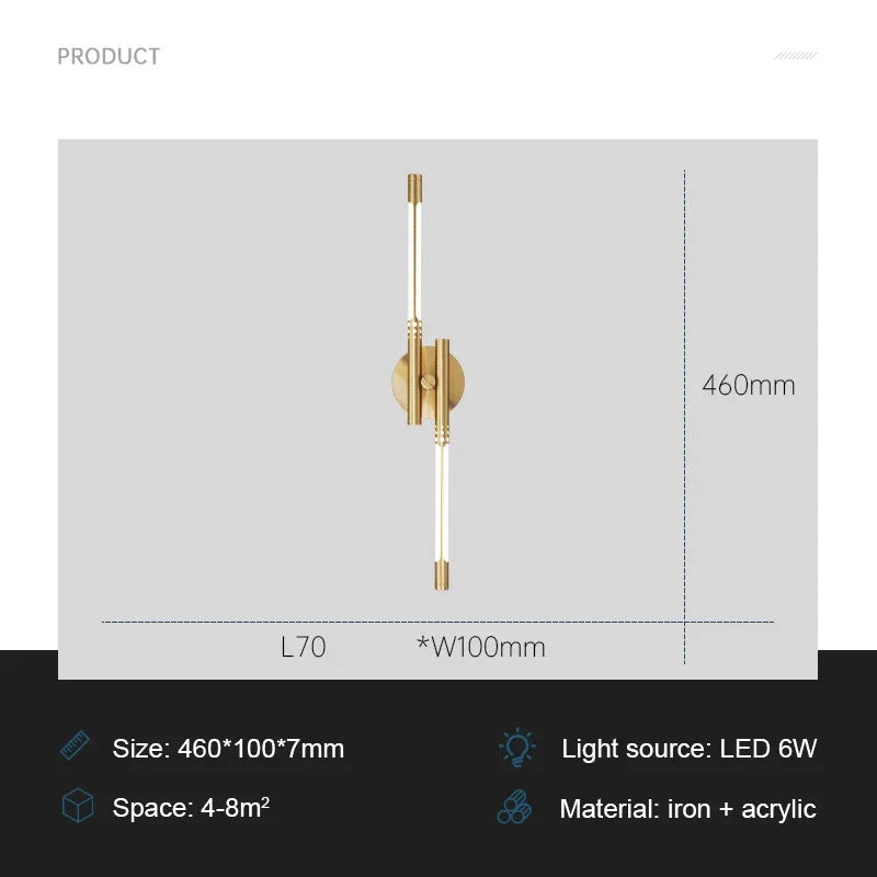 Rynx | ModernLux - LED Wall Lamp Luxe Indoor Lighting Sconces for Living Room and Bedroom