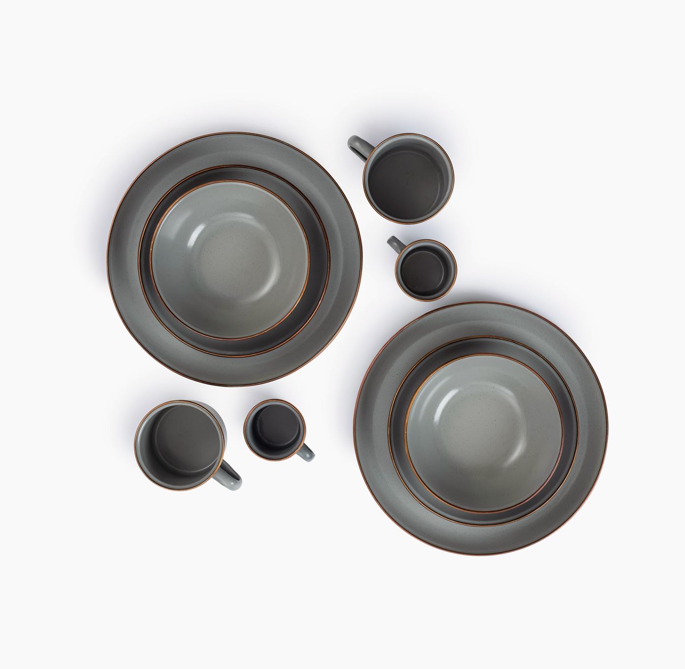 Rynx | Enamelled Tableware Collection - Slate Grey