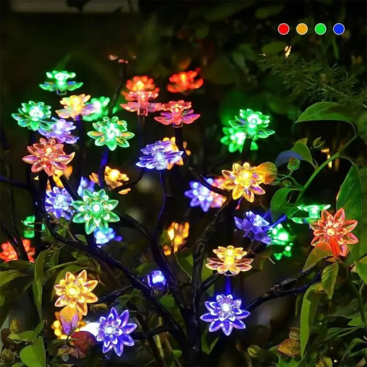 Rynx | Solar Cherry Blossom Lights | Waterproof LED Decor for Outdoors