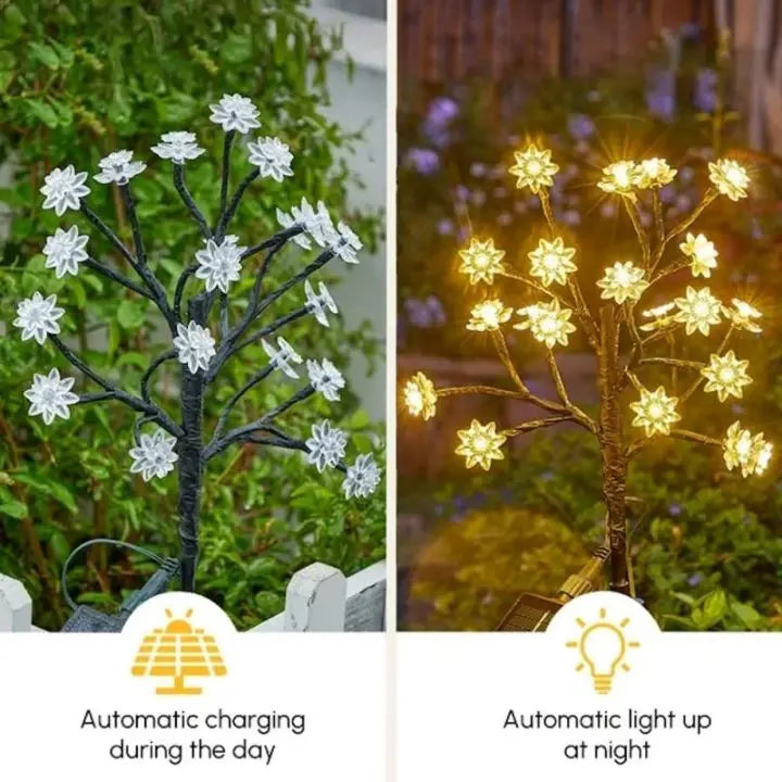 Rynx | Solar Cherry Blossom Lights | Waterproof LED Decor for Outdoors