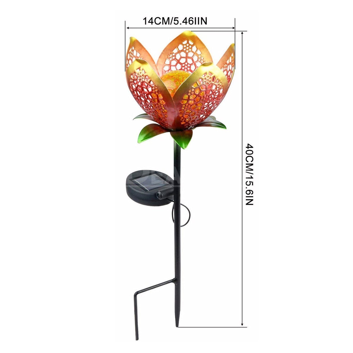 Rynx | Solar-powered metal flower pot lamp