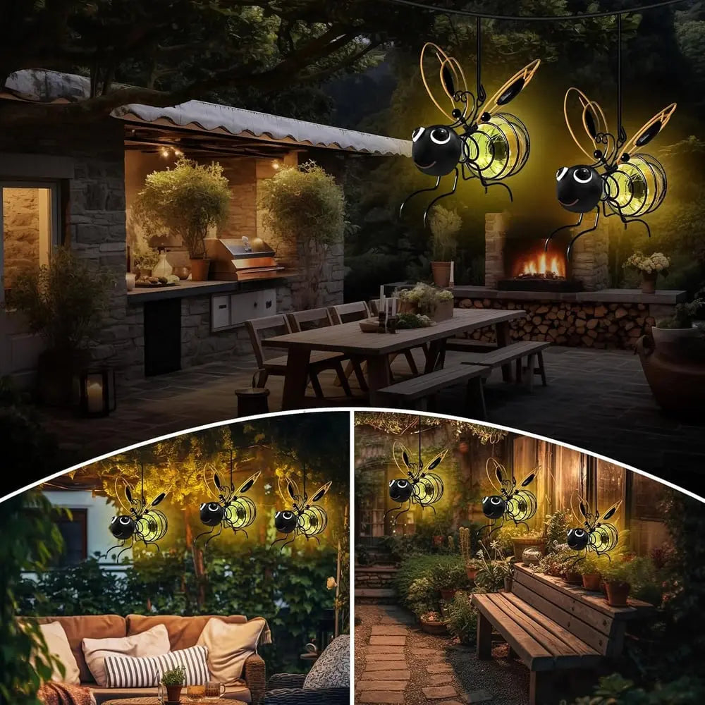 Rynx | Solar-powered Hanging Lamp "Bee" – Weatherproof LED Decoration for Garden & Balcony