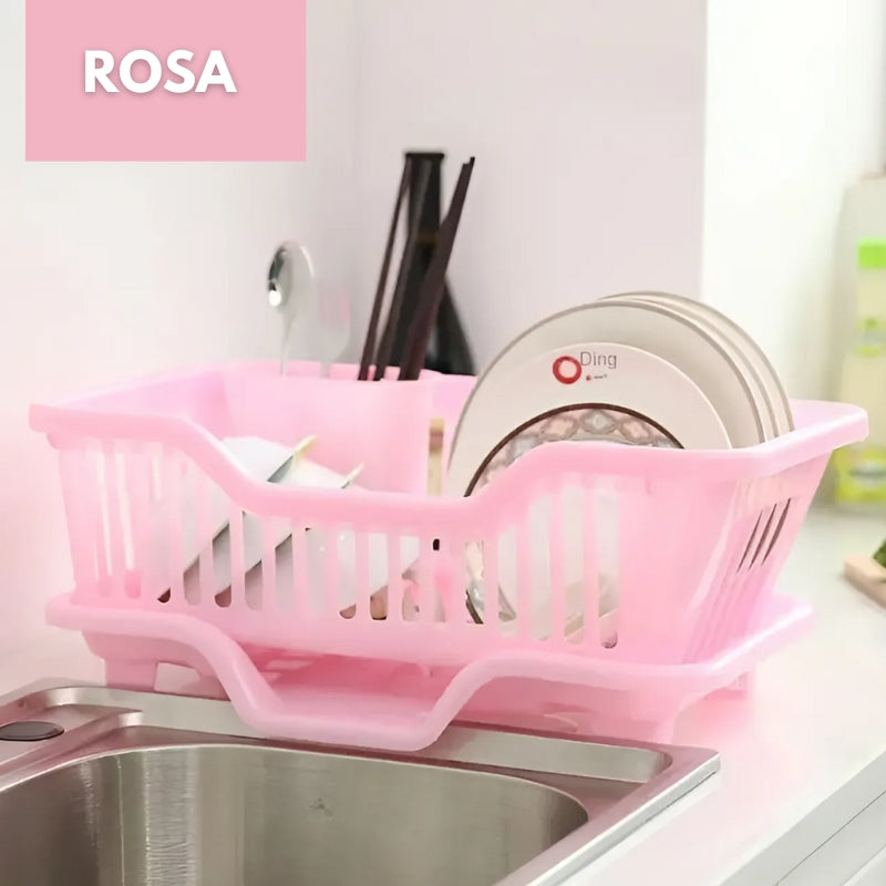 Rynx | Compact Dish Drying Rack with Drip Tray