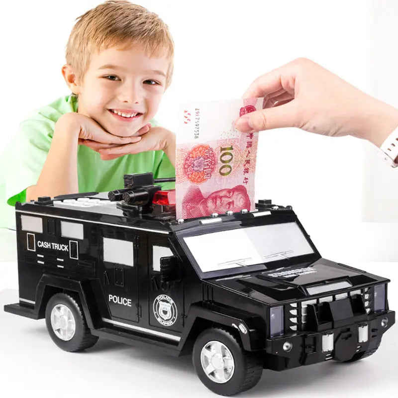 Rynx | Piggy bank in police car design for children