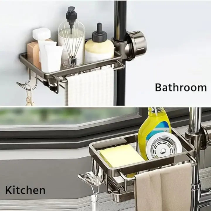Rynx | Faucet sink organizer – stainless steel, compact and practical