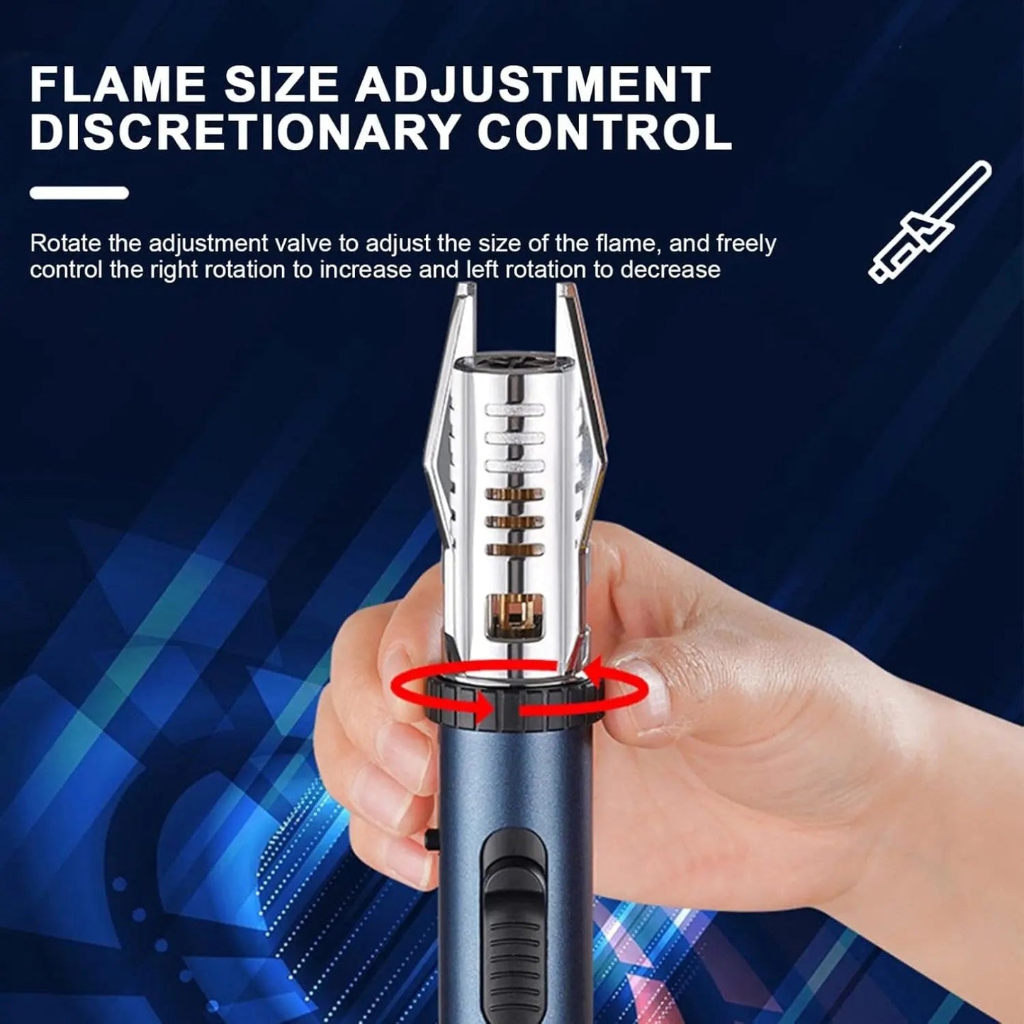 Rynx | Storm lighter with adjustable jet flame for any weather