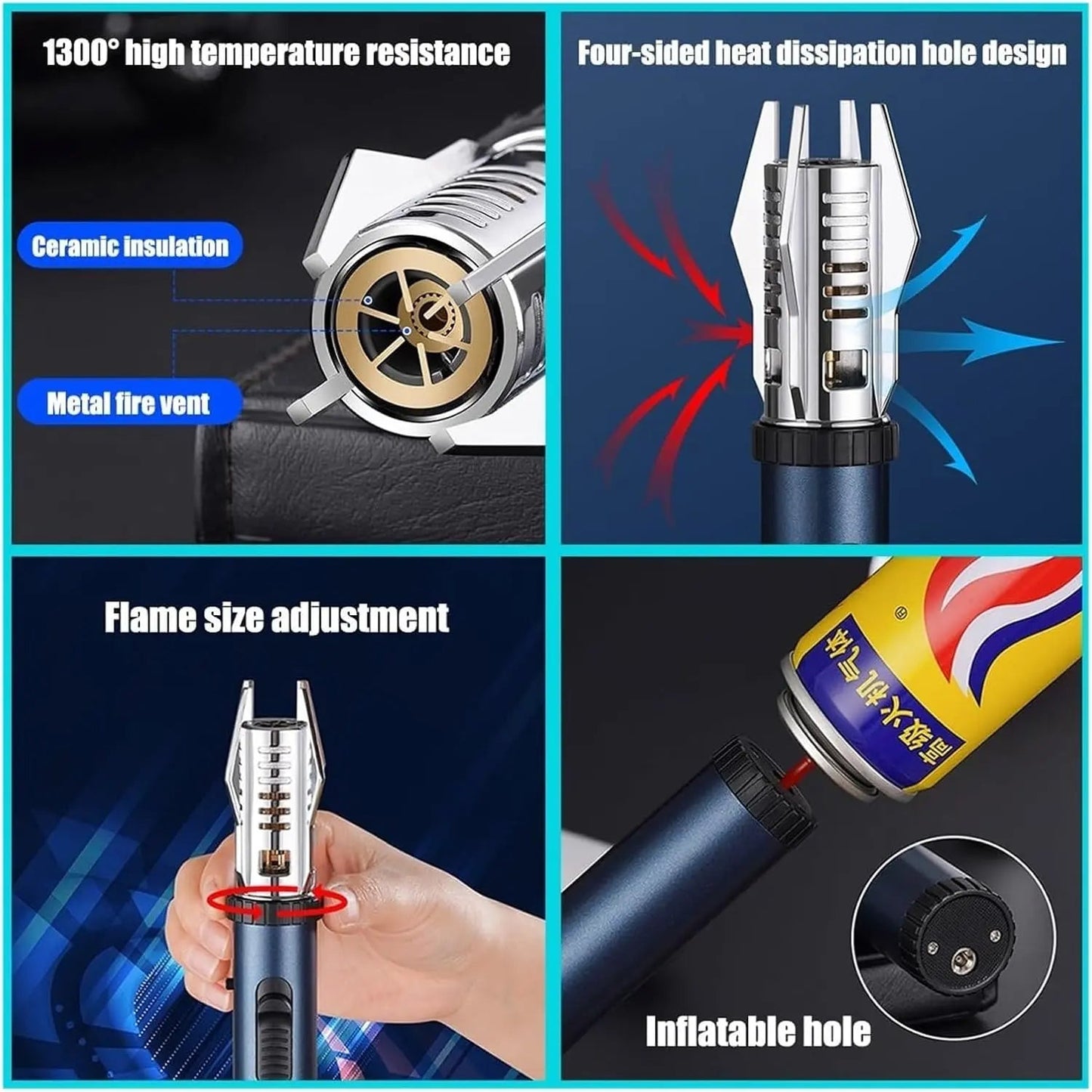 Rynx | Storm lighter with adjustable jet flame for any weather