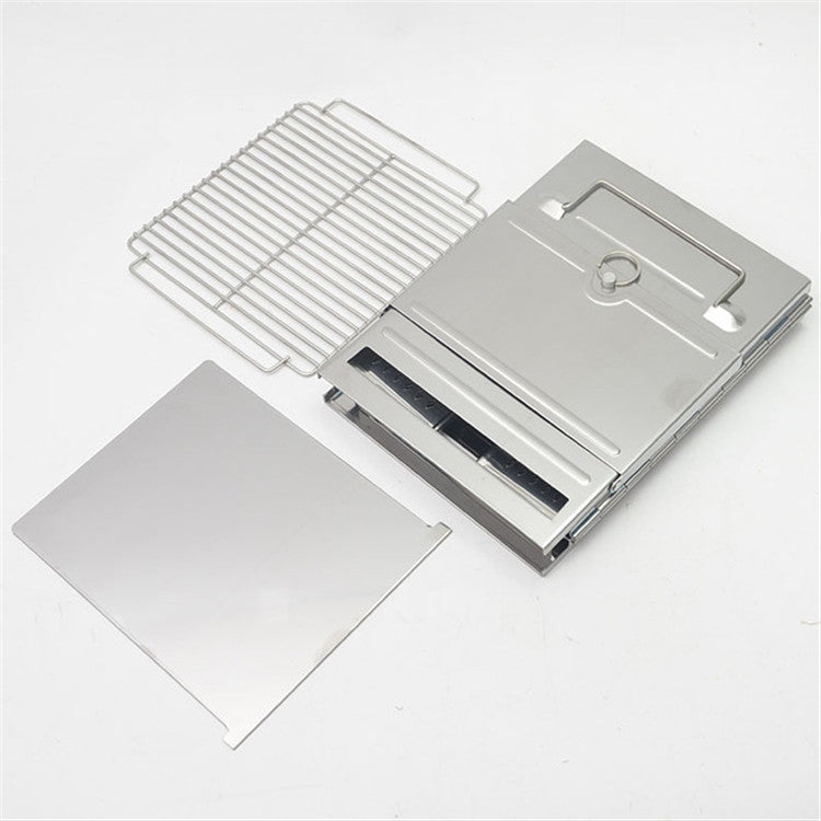 Rynx | Portable Stainless Steel Folding Barbecue Stove Charcoal Barbecue Grill Outdoor Camping Wood Stove