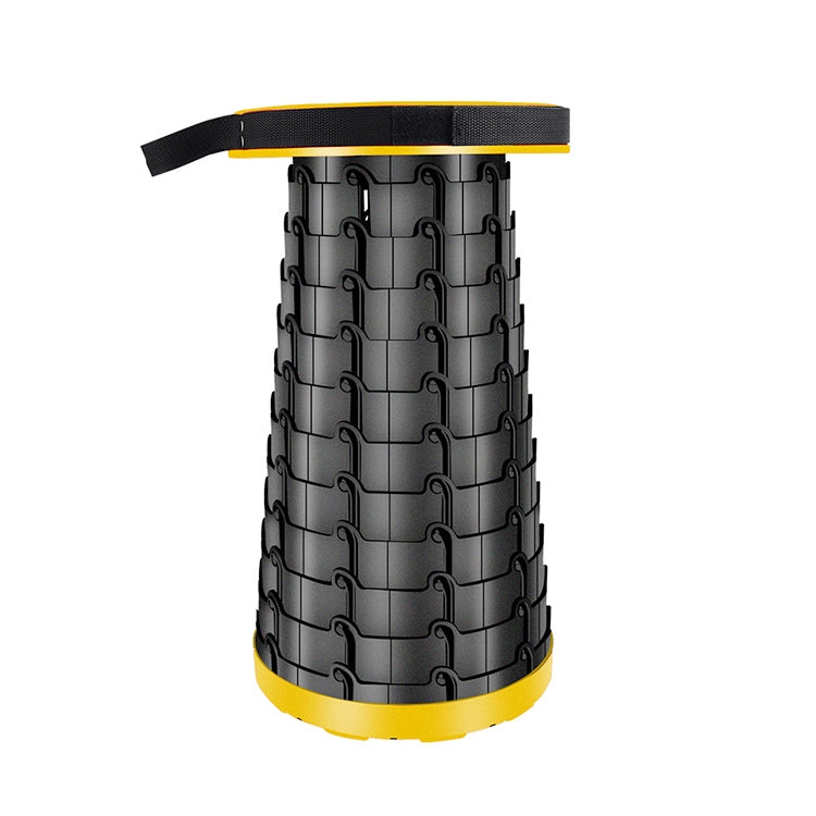 Rynx | Outdoor Portable Folding Telescopic Plastic Stool Camping Fishing Garden Stool(Yellow)