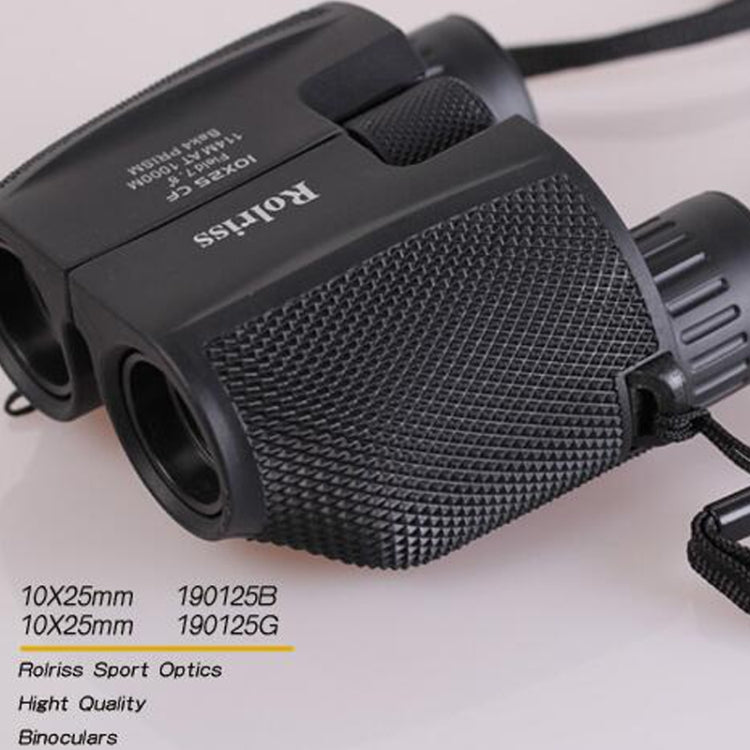 Rynx | ROLISS 10X25 Outdoor Sports Portable Waterproof Pocket Binocular High Power Telescope(Black)