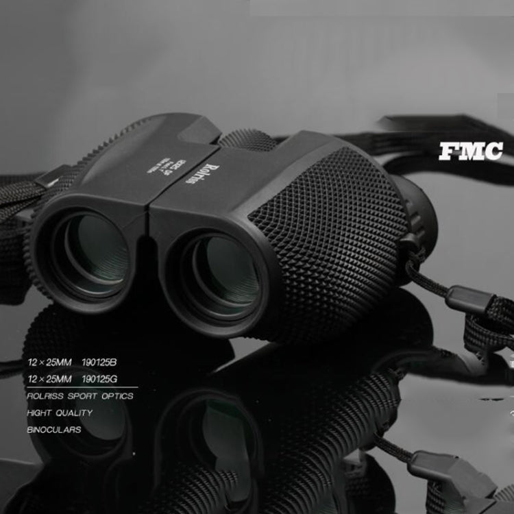 Rynx | ROLISS 10X25 Outdoor Sports Portable Waterproof Pocket Binocular High Power Telescope(Black)