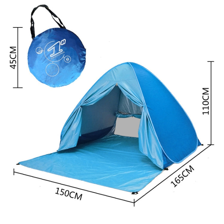 Rynx | With Curtain Automatic Instant Pop Up Tent Potable Beach Tent, Size: 200x165x130cm(Pink)